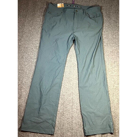 NWT Prana Men's Size 42X36 Brion II Pants Grey Blue Outdoor Hiking Nylon - Picture 2 of 12